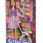 BARBIE CON BEBE Y COCHE EN CAJA AL POR MAYOR