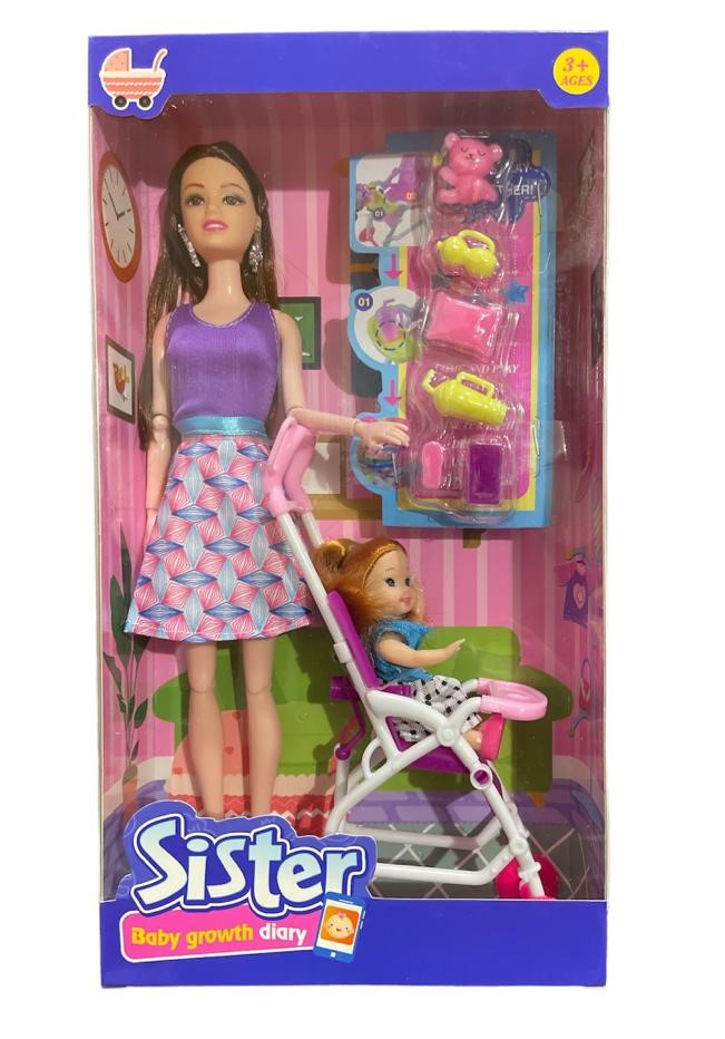 BARBIE CON BEBE Y COCHE EN CAJA AL POR MAYOR